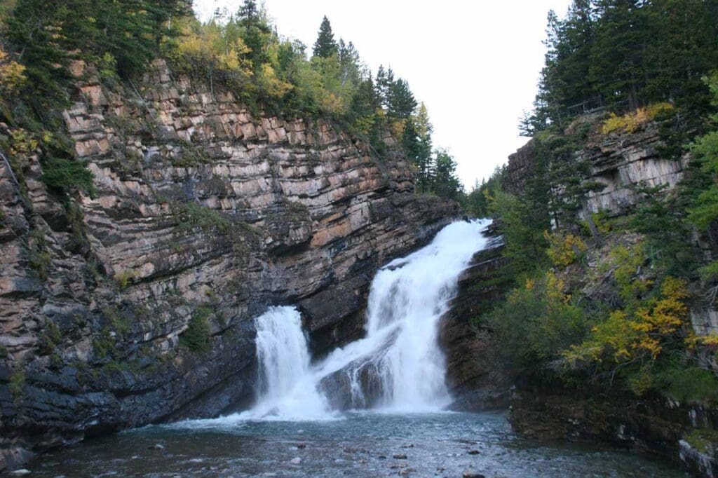 A long drive from Calgary, but a beautiful Alberta waterfall reward is Cameron Falls