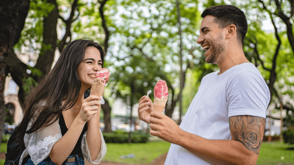 An ice cream and a walk at one of YYC's favourite ice cream spots is a perfect casual first date.