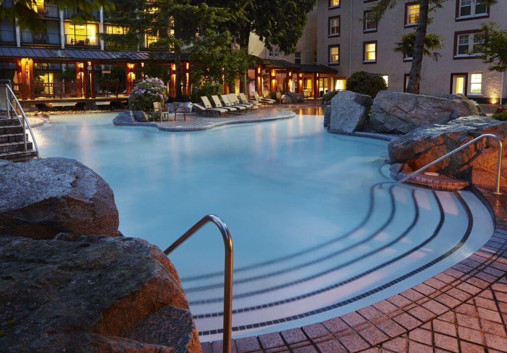 Harrison Hot Springs is soothing and romantic and enjoyed by the guests of the Harrison Resort
