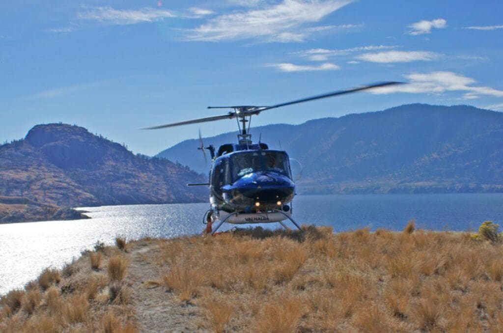 Kelowna is the perfect place for exciting dates, like going for a helicopter tour!