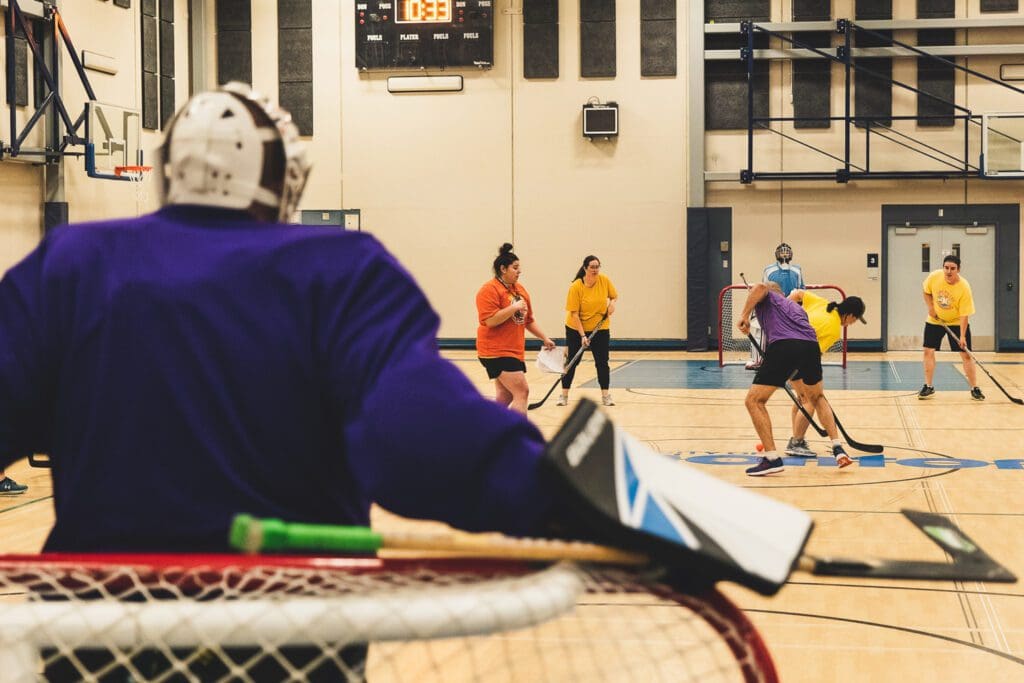 Ball Hockey is a super fun option for the CSSC Winter League.