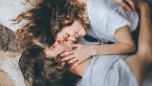 Couple cuddling