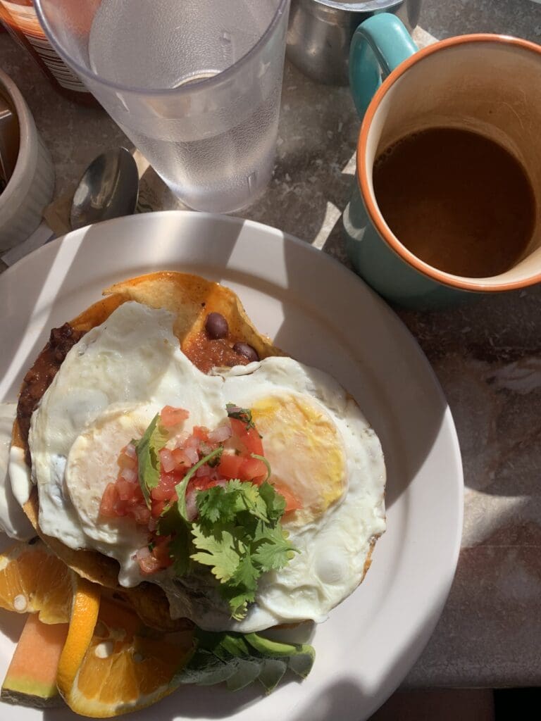 Huevos Rancheros is the perfect hearty breakfast for a busy day in Revelstoke